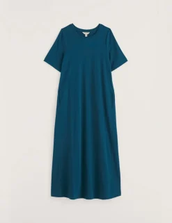 Pure Cotton Round Neck Maxi Dress