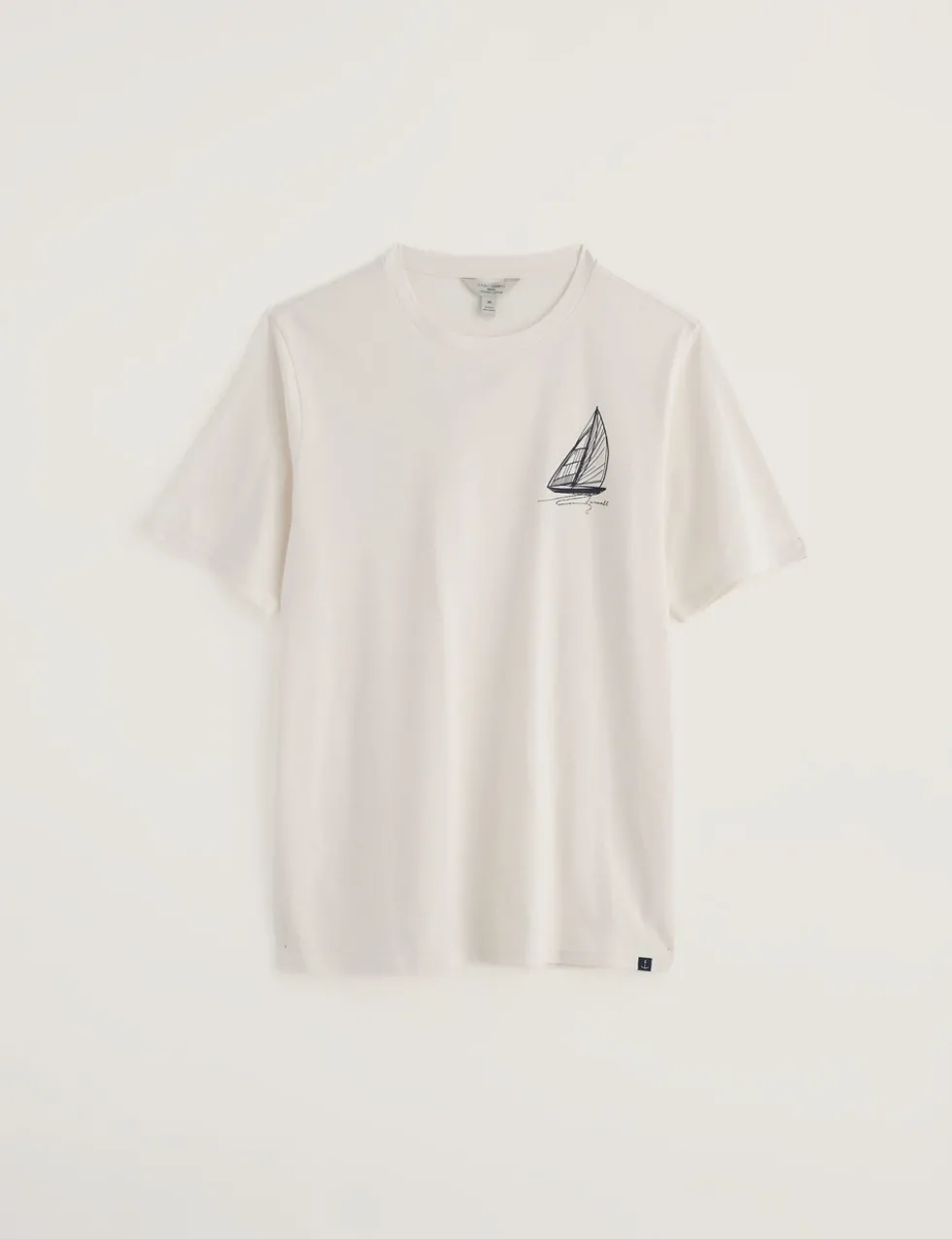 Pure Cotton Sailboat Graphic T-Shirt