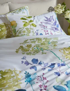 Pure Cotton Sateen Botanical Bedding Set