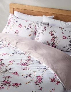 Pure Cotton Sateen Cherry Blossom Bedding Set