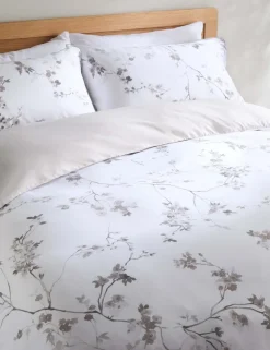 Pure Cotton Sateen Cherry Blossom Bedding Set