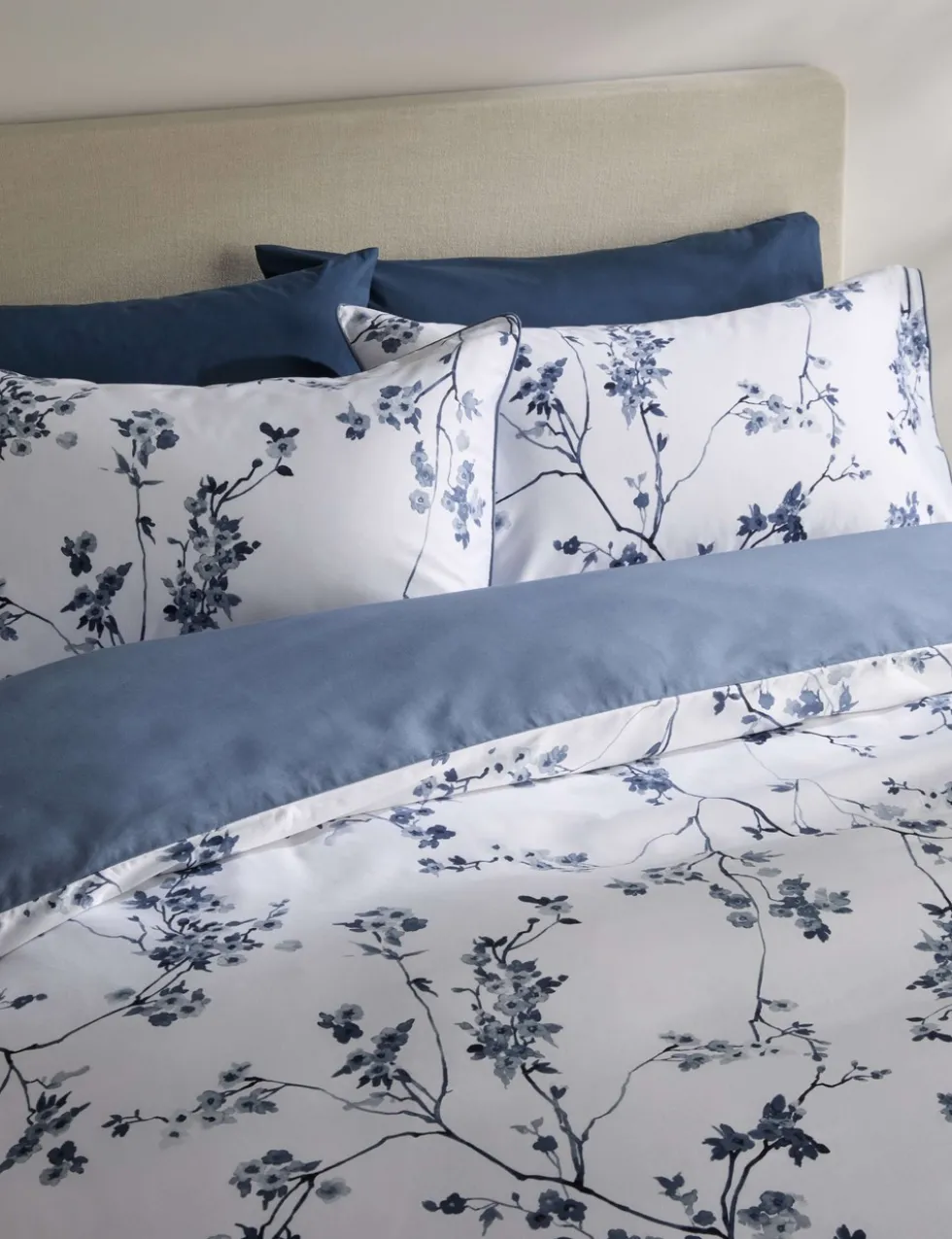 Pure Cotton Sateen Cherry Blossom Bedding Set