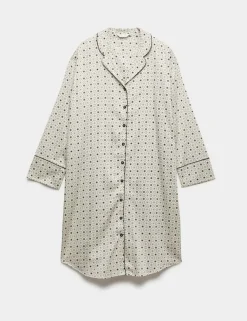Pure Cotton Sateen Eid Printed Nightshirt