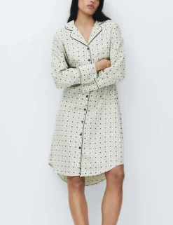 Pure Cotton Sateen Eid Printed Nightshirt