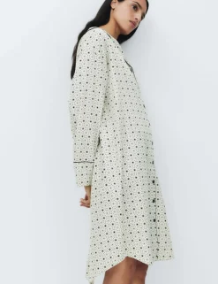Pure Cotton Sateen Eid Printed Nightshirt