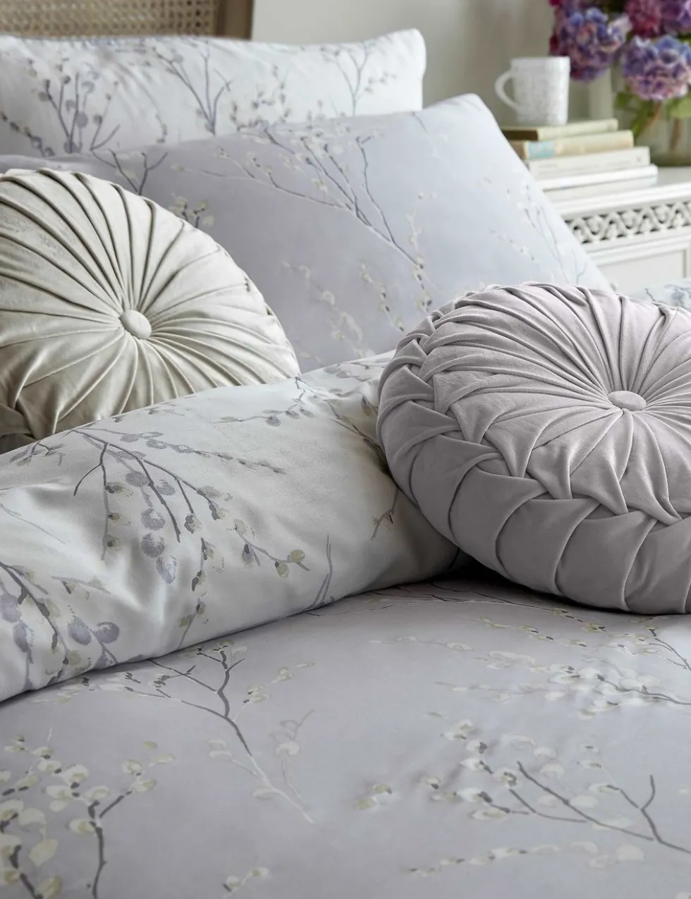 Pure Cotton Sateen Pussy Willow Bedding Set
