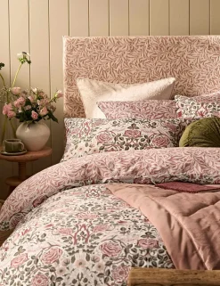 Pure Cotton Sateen Rose Brick Bedding Set