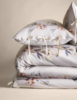 Pure Cotton Sateen Solene Painted Blooms Bedding Set