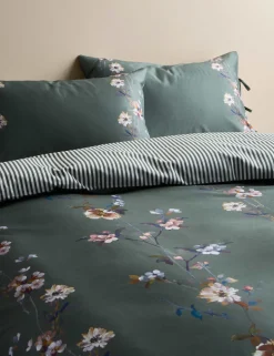 Pure Cotton Sateen Solene Painted Blooms Bedding Set