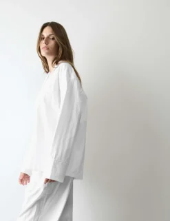 Pure Cotton Sateen Striped Pyjama Set