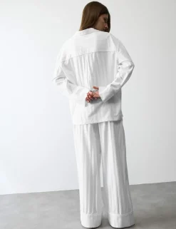 Pure Cotton Sateen Striped Pyjama Set