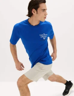 Pure Cotton Saturday Service Graphic T-Shirt