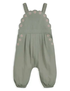 Pure Cotton Scalloped Dungarees & Headband (0-36 Mths)
