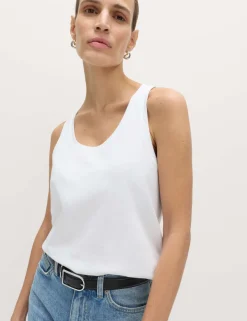 Pure Cotton Scoop Neck Top