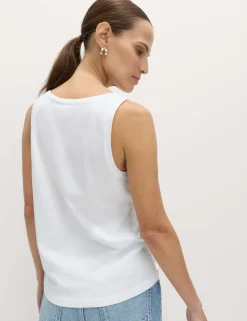 Pure Cotton Scoop Neck Top