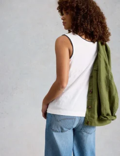 Pure Cotton Scoop Neck Vest