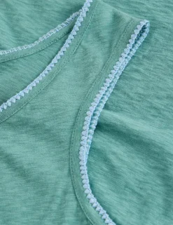 Pure Cotton Scoop Neck Vest