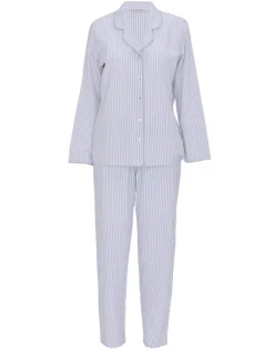 Pure Cotton Seersucker Striped Pyjama Set