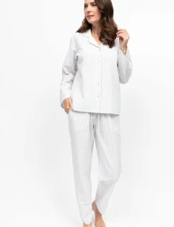 Pure Cotton Seersucker Striped Pyjama Set