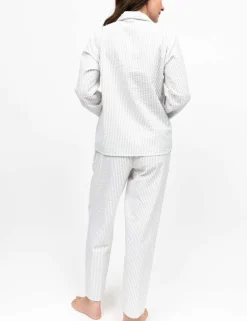 Pure Cotton Seersucker Striped Pyjama Set
