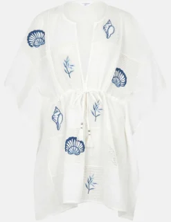 Pure Cotton Shell Patchwork Mini Beach Kaftan