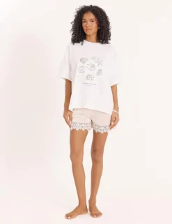 Pure Cotton Shell Print Relaxed T-Shirt