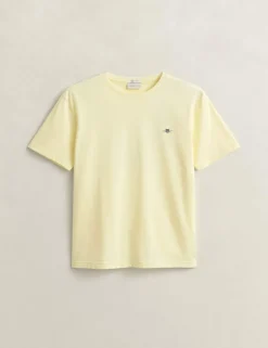 Pure Cotton Shield Logo Crew Neck T-Shirt