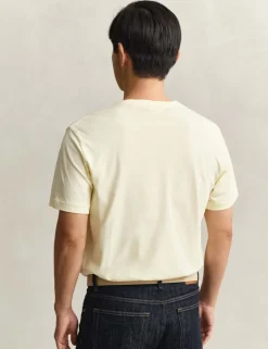 Pure Cotton Shield Logo Crew Neck T-Shirt