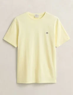 Pure Cotton Shield Logo Crew Neck T-Shirt