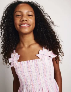 Pure Cotton Shirred Bow Top (6-16 Yrs)