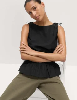 Pure Cotton Shirred Top