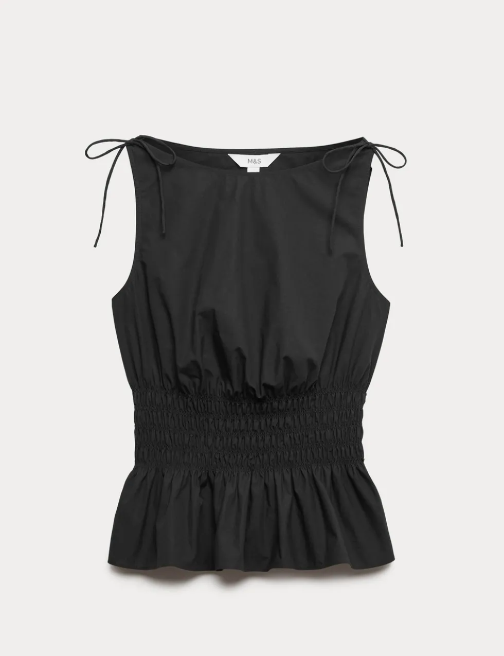 Pure Cotton Shirred Top