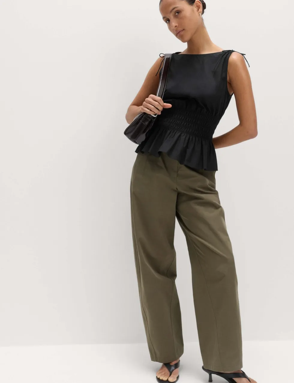 Pure Cotton Shirred Top