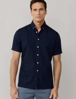 Pure Cotton Short Sleeve Oxford Shirt