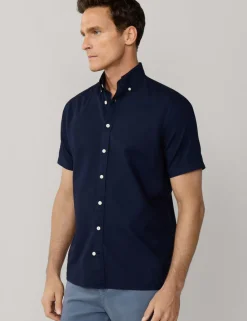 Pure Cotton Short Sleeve Oxford Shirt