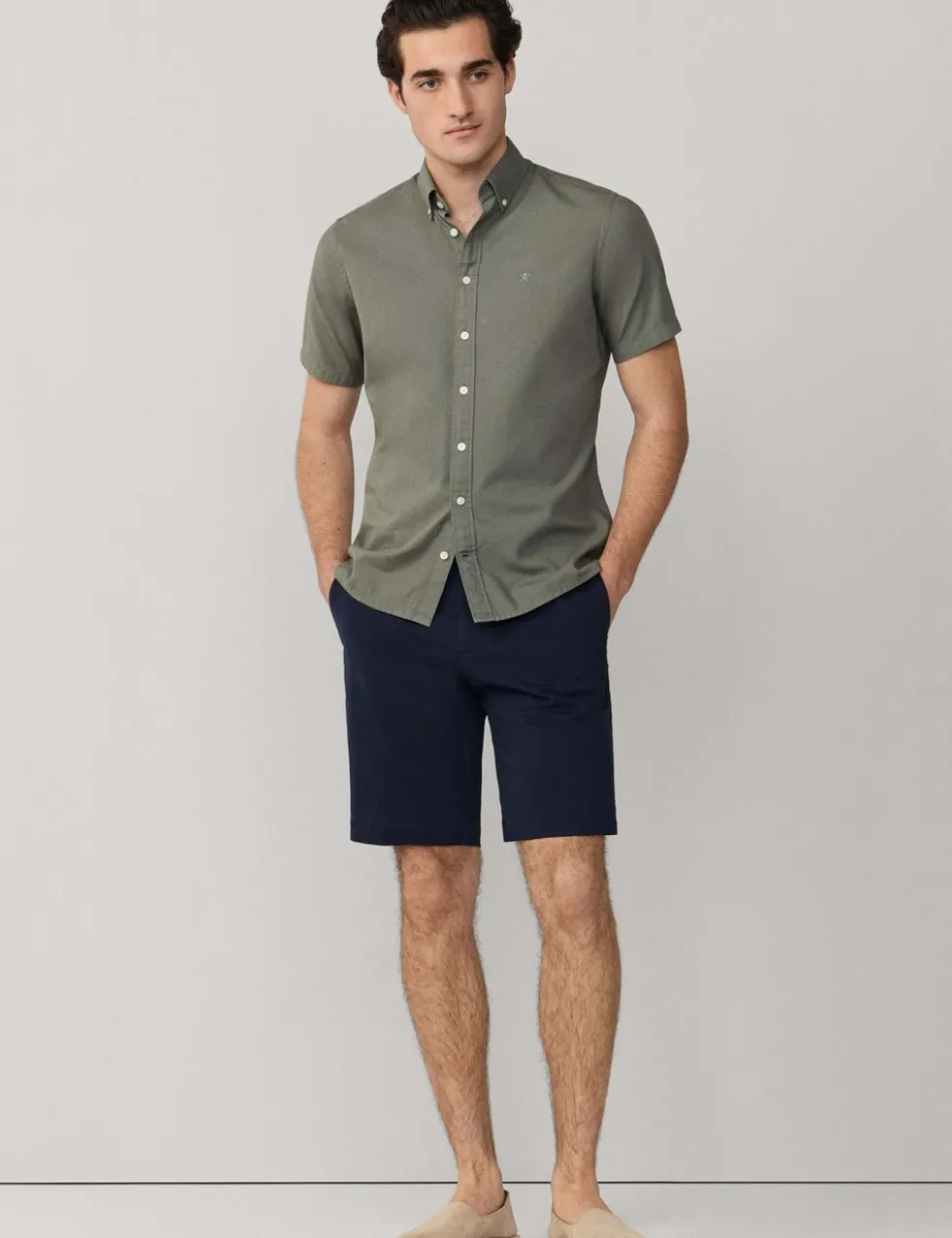 Pure Cotton Short Sleeve Oxford Shirt