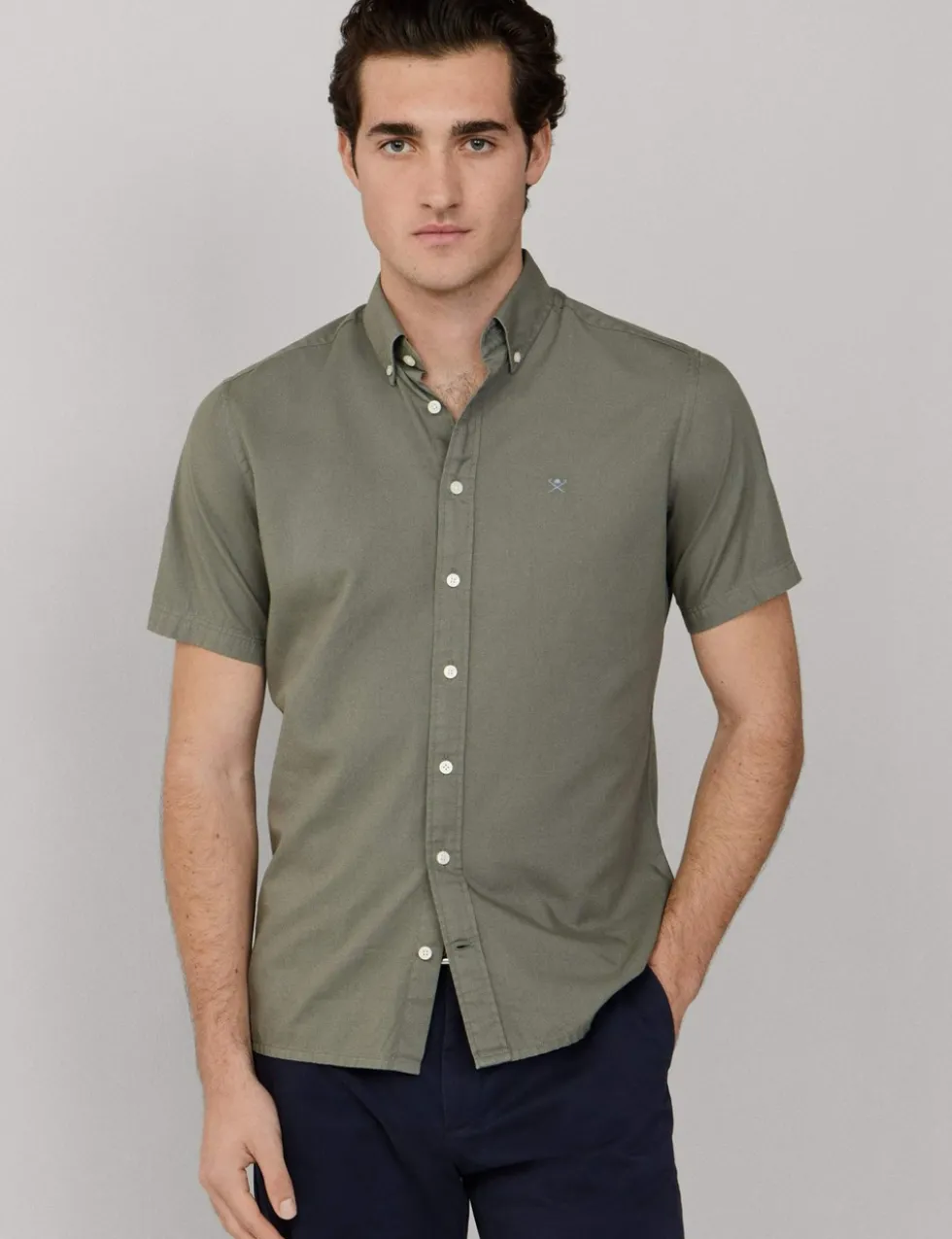 Pure Cotton Short Sleeve Oxford Shirt