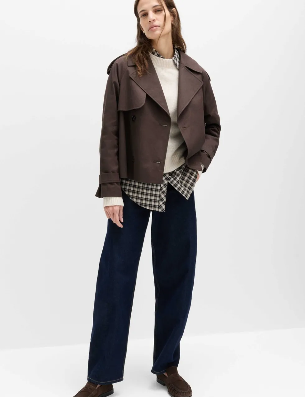Pure Cotton Short Trench Coat