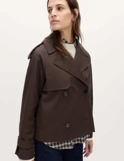 Pure Cotton Short Trench Coat
