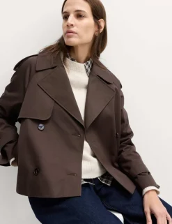 Pure Cotton Short Trench Coat