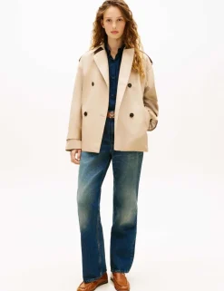 Pure Cotton Short Trench Coat