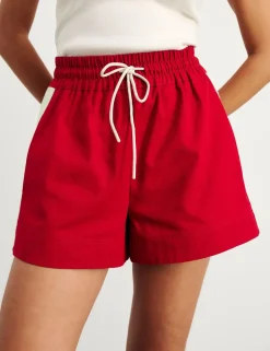 Pure Cotton Side Stripe High Waisted Shorts