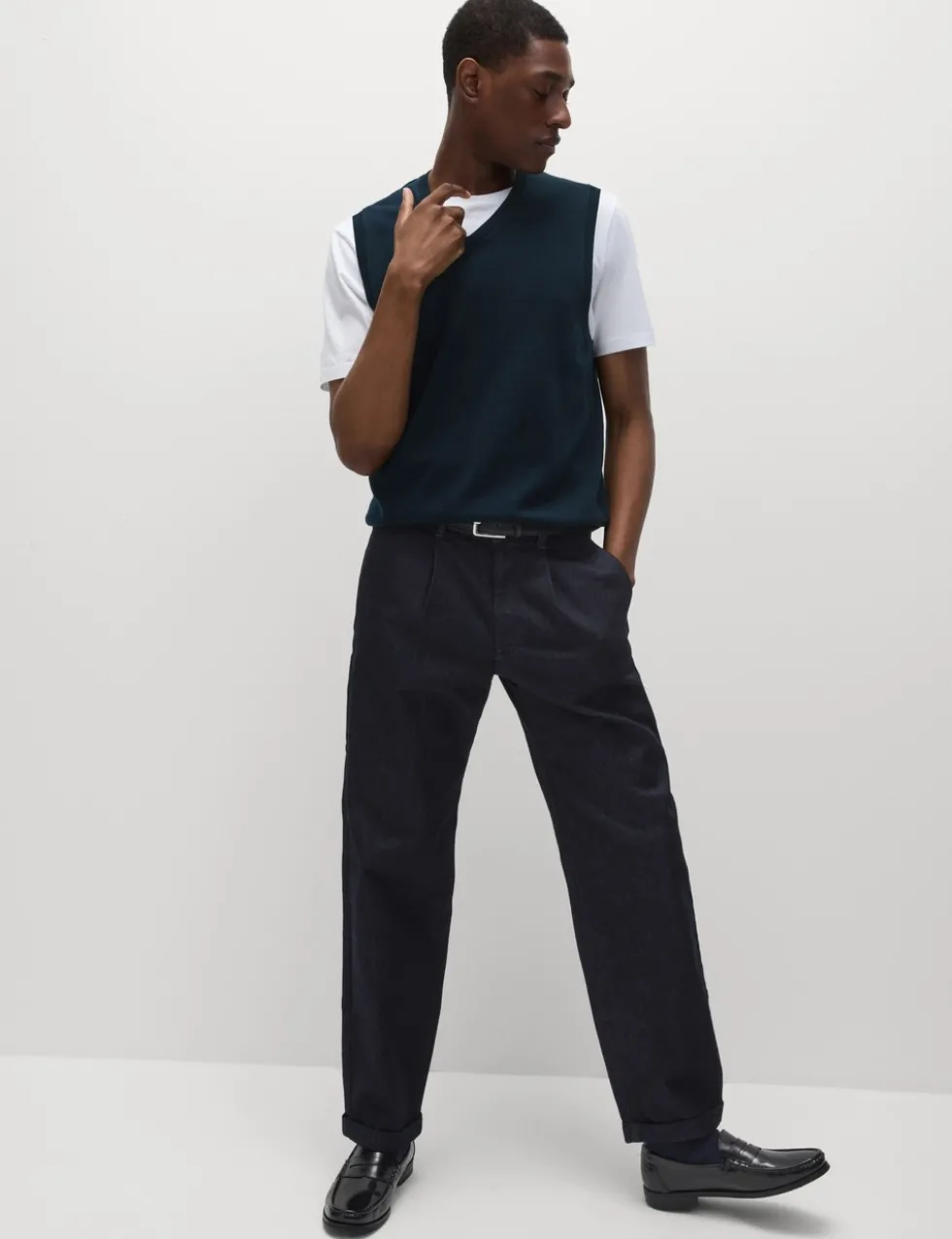 Pure Cotton Sleeveless Jumper