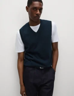 Pure Cotton Sleeveless Jumper