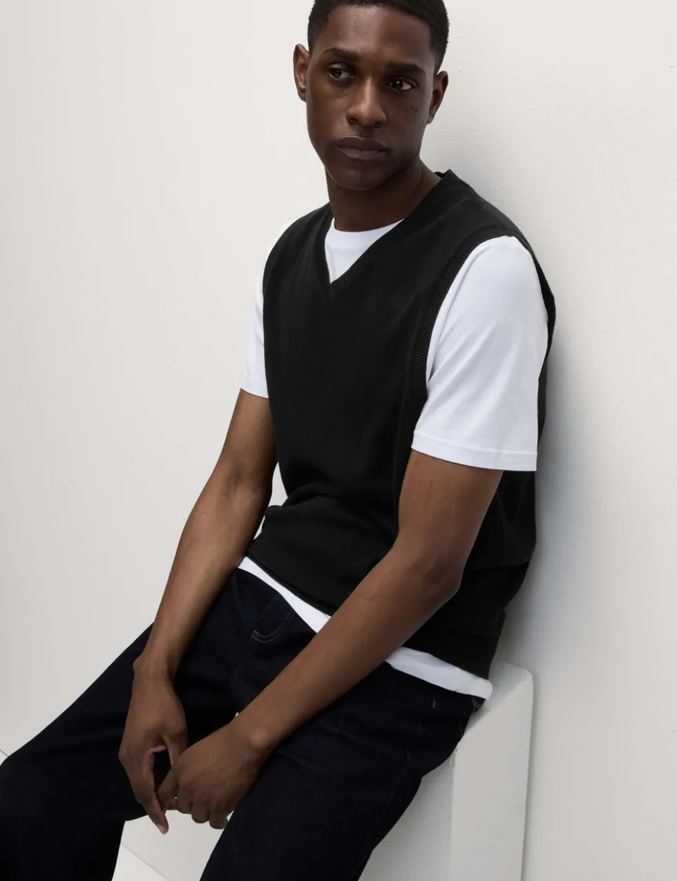 Pure Cotton Sleeveless Jumper