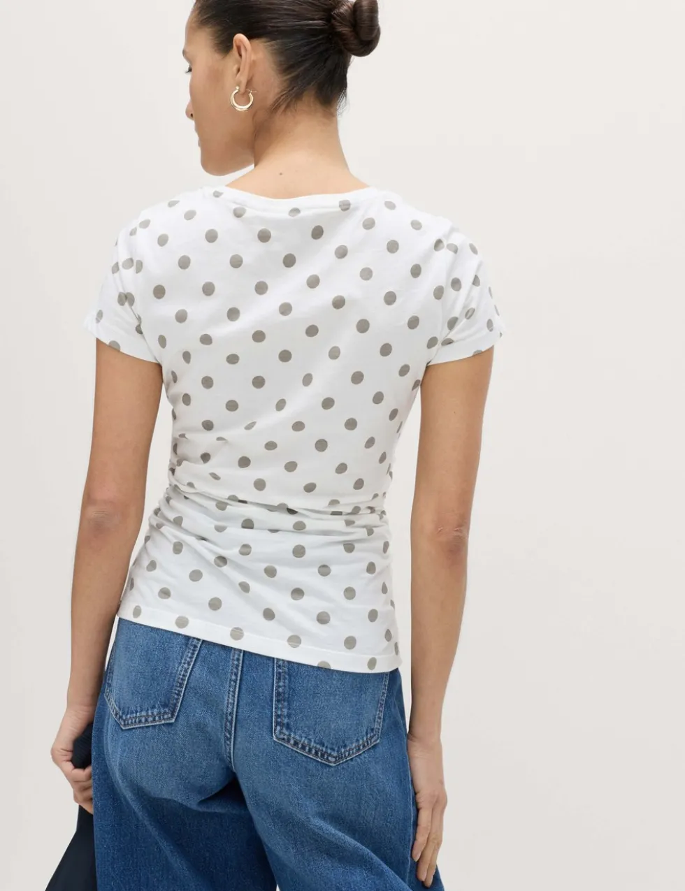 Pure Cotton Slim Fit Ruched T-Shirt