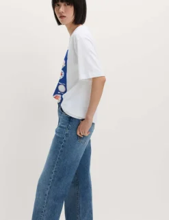 Pure Cotton Slogan Oversized T-Shirt