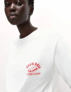 Pure Cotton Slogan Oversized T-Shirt