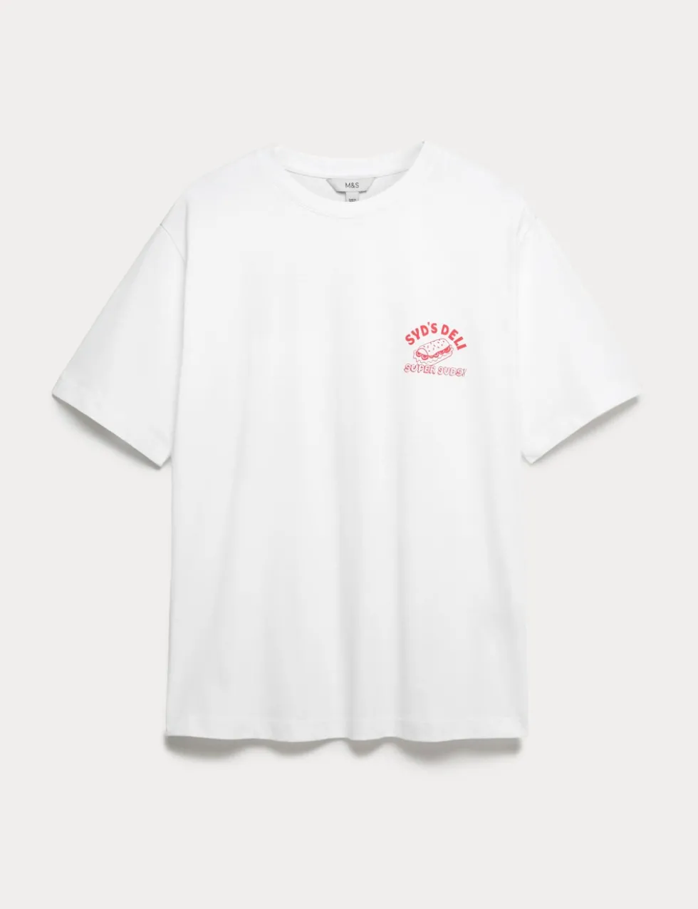 Pure Cotton Slogan Oversized T-Shirt