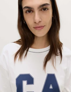 Pure Cotton Slogan Oversized T-Shirt